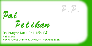 pal pelikan business card