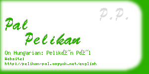 pal pelikan business card